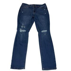 Old Navy Womens Mid Rise Pop Icon Skinny Distressed Jeans Size 12 Long